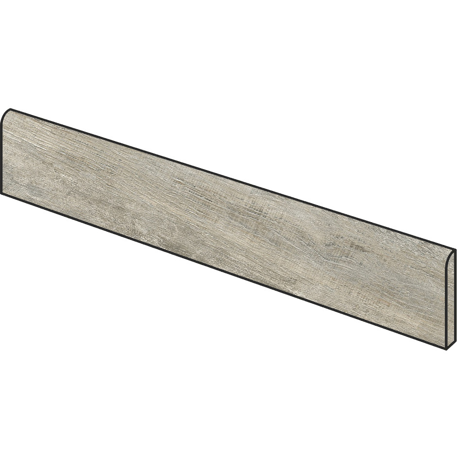 Battiscopa effetto legno invecchiato grigio 8x99,8 cm, Grey - Barnwood, Dom Ceramiche