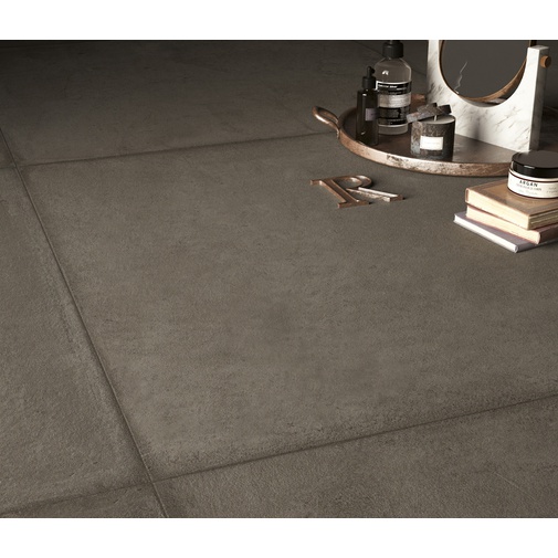 Battiscopa effetto resina grigio scuro, rettificato, 9x59,5 cm Tin - Comfort R, Dom Ceramiche