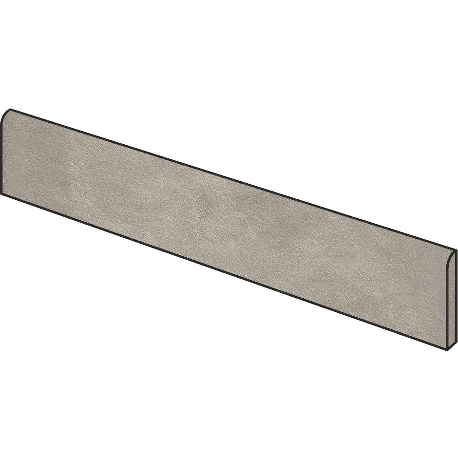 Battiscopa effetto resina, rettificato, 7x90 cm, grigio Ash - Comfort R, Dom Ceramiche