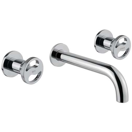 Bec de robinet mural 19 cm, bonde clic clac Millenovecinquanta 4565SC Bugnatese