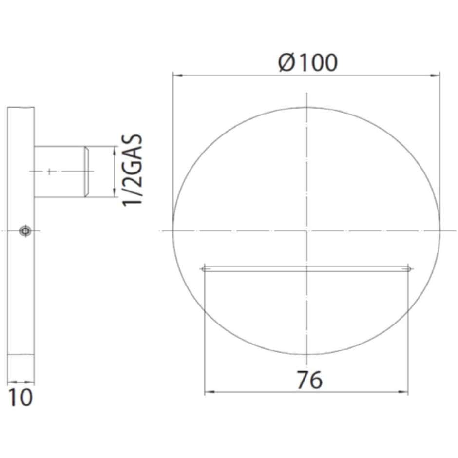 Bec à fente rond pour bain et douche 10 cm - Olè Round, Bossini