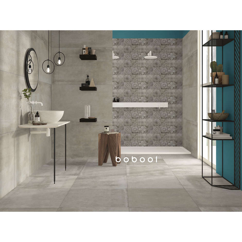 Beige concrete effect porcelain stoneware 59.5x59.5 cm, honed - Entropia, Dom Ceramiche