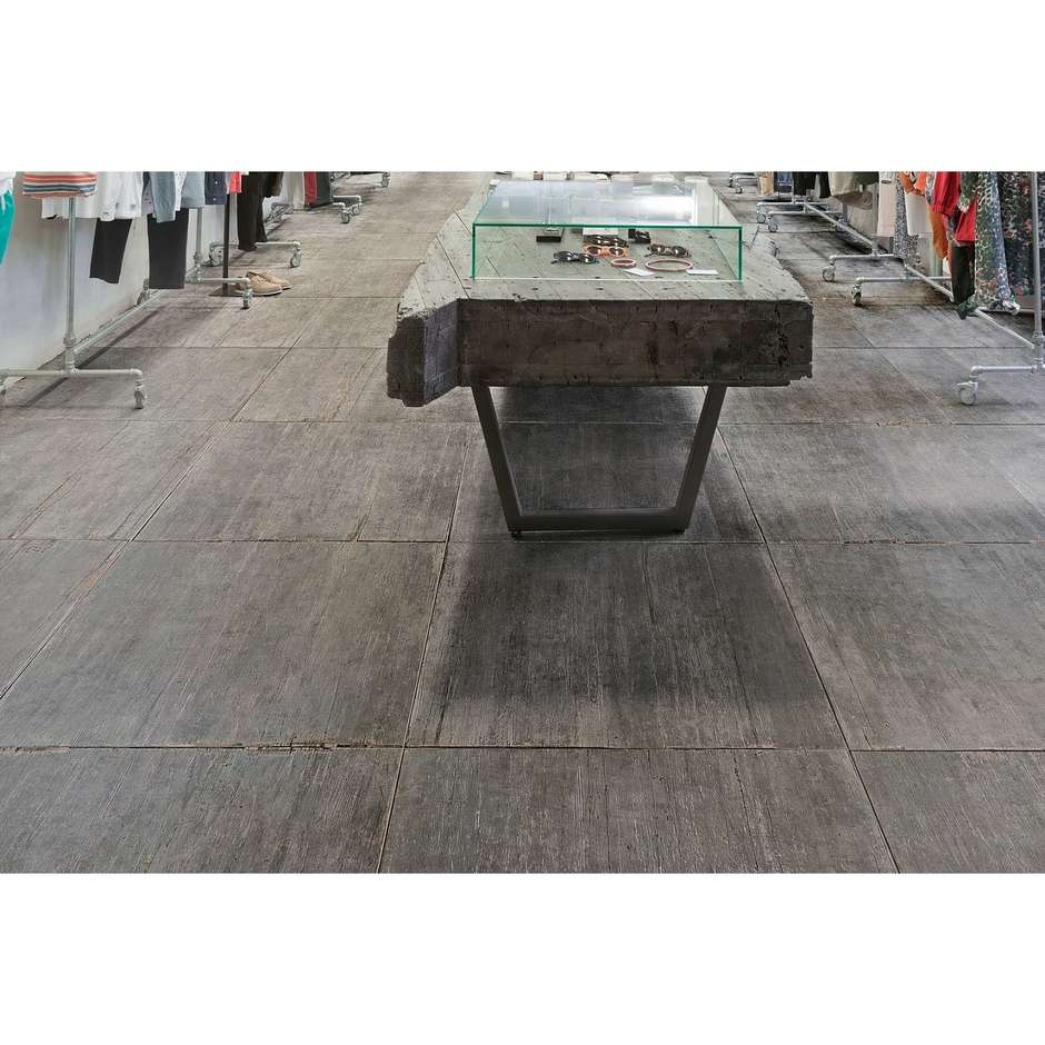 Bemalter Boden in Holzoptik, aus Feinsteinzeug, Grau 60x60 cm - Blendart, Ceramica Sant'Agostino