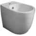 Bidet a terra ad altezza maggiorata monoforo in ceramica bianca h50 cm - Vignoni, Simas