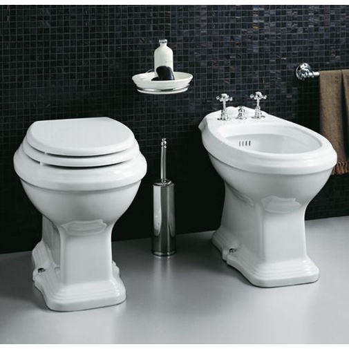 Bidet au sol de style classique en céramique blanche - Arcade, Simas