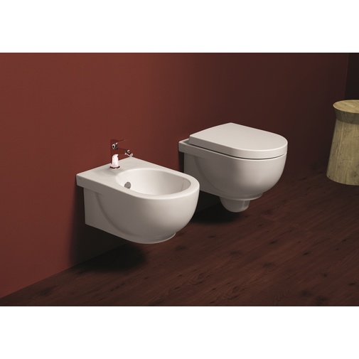 Bidet sospeso design leggero e compatto bianco lucido - E-Line, Simas