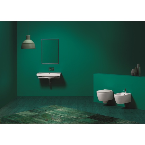 Bidet sospeso monoforo stile moderno in ceramica bianca - LFT, Simas