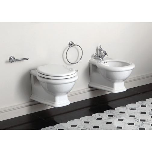 Bidet sospeso stile classico in ceramica bianca - Lante, Simas