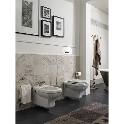 Bidet sospeso stile retrò bianco - Romana, Sbordoni