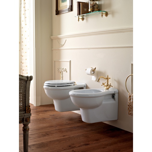 Bidet suspendu blanc de style néoclassique - Palladio, Sbordoni