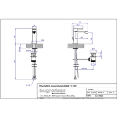 Bidetmischer aus Chrom im modernen Stil - Tetris, Rubinetteria Bugnatese