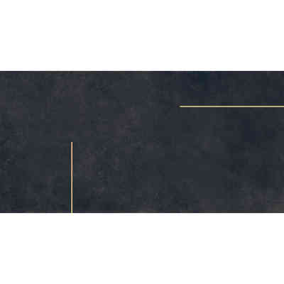Black concrete effect porcelain stoneware with brass inserts 60x120cm - Lines 3/B, Ceramica Bardelli
