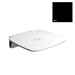Black folding shower seat with non-slip seat, capacity up to 160kg - Colombo Design