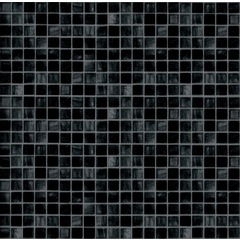 Black glass mosaic, 1.5x1.5 cm tiles, with installation kit, OP 15.04 - Opera, Bisazza