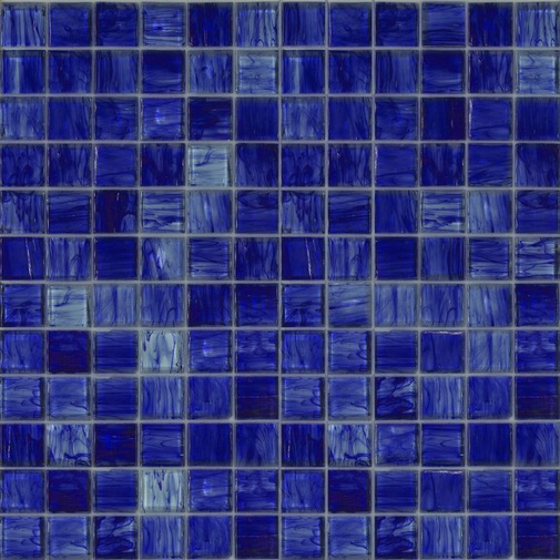 Blue glass mosaic, 2.5x2.5 cm tiles, with installation kit, OP 25.12 - Opera, Bisazza