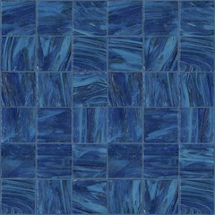 Blue glass paste mosaic 50.59 tiles 5x5 cm with installation kit - Gemme, Bisazza