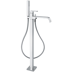 Bodenstehende Wannenbatterie mit Umsteller, Auslauf, Handbrause - Tetris, Rubinetteria Bugnatese