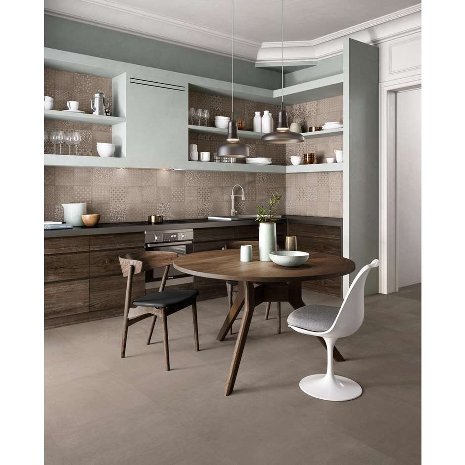 Brown clay effect stoneware 120x120 cm - Ritual, Ceramica Sant'Agostino