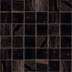 Brown glass paste mosaic 50.51 tiles 5x5 cm with installation kit - Gemme, Bisazza