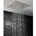 Built-in ceiling shower head 26x26 cm, with chromotherapy - Cube, Bossini