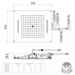 Built-in ceiling shower head, 4 jets with nebulizer 57x47 cm - Dream/4, Bossini