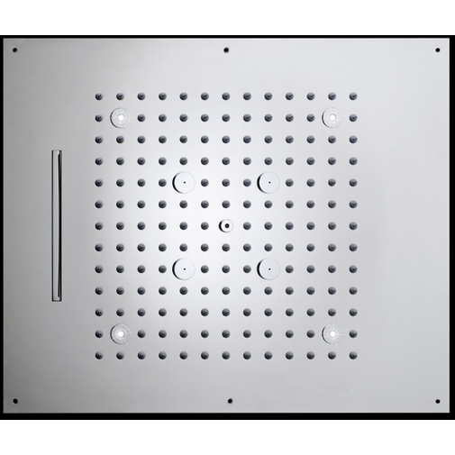 Built-in ceiling shower head, red led, 2 jets and nebulizer 57x47 cm - Dream/3 led light, Bossini