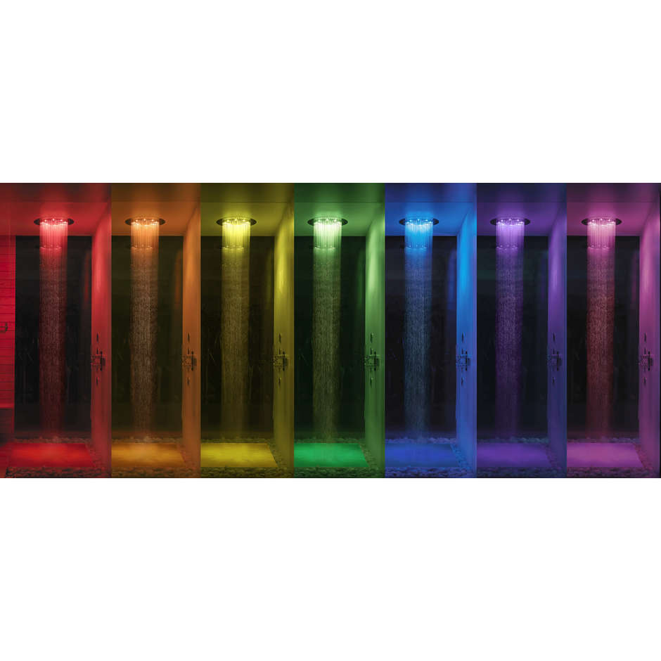 Built-in ceiling shower head with chromotherapy, diam. 100 cm - Dream XL, Bossini