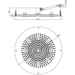 Built-in ceiling shower head with chromotherapy, diam. 47cm - Dream Oki, Bossini