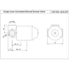Built-in part for Fusion Jaquar shower mixer