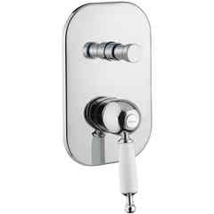 Built-in shower or bath mixer 2 outlets Oxford Bugnatese traditional chrome