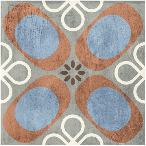 Carreau de ciment en grès cérame 20x20 - Patchwork Colors Mix, Ceramica Sant'Agostino