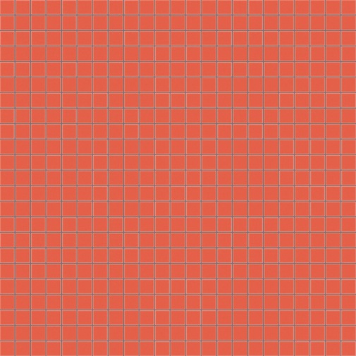 Carreaux de mosaïque 12x12mm orange mat 12.47M avec kit d'installation - OpusRomano, Bisazza