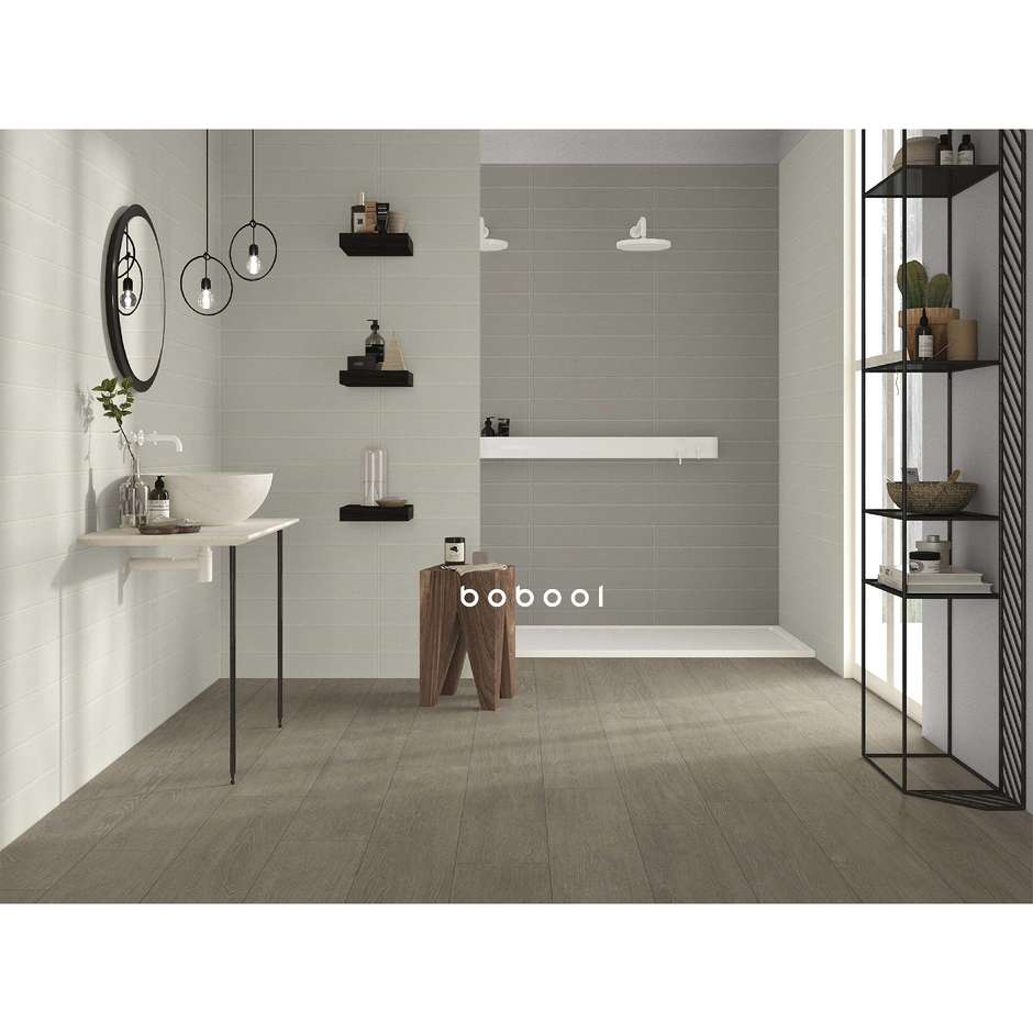Carrelage céramique mat, Blanc 10x60 cm - Lisse, Dom Ceramiche
