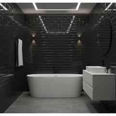 Carrelage Diamant Mainzu Bissel Noir Brillant 10x30 cm