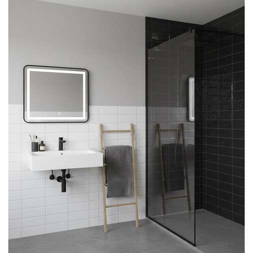 Carrelage Diamant Mainzu Bissel Noir Brillant 10x30 cm