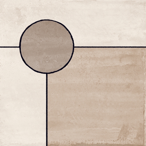 Carrelage effet argile avec décorations contemporaines, Decor 20x20cm - Ritual, Ceramica Sant'Agostino