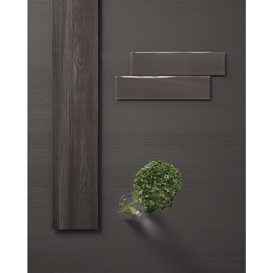 Carrelage effet mur, noir brillant 7,3x30cm Shadebrick Dark - Shadebox, Ceramica Sant'Agostino