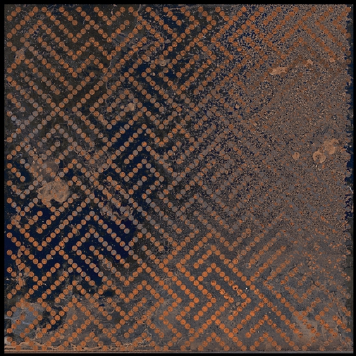 Carrelage effet métal oxydé, Patchwork Dark 20x20 - Oxidart, Ceramica Sant'Agostino