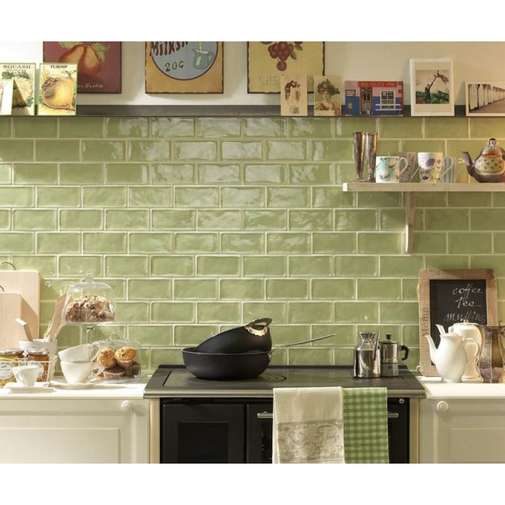 Carrelage mural brillant 10x30 Erba Chiara - Kraklè, Tonalite