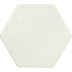 Carrelage mural brillant 15,3x17,5 forme hexagonale Relief Décoration Blanc - Exabright, Tonalite