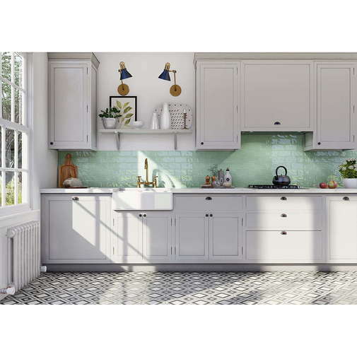 Carrelage mural brillant 7,5x15 Bulevar Jade par Mainzu