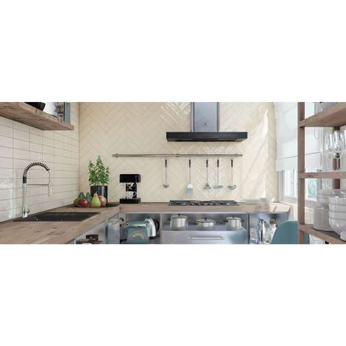 Carrelage mural brillant original Vison ivoire 7,5x30 - Mainzu