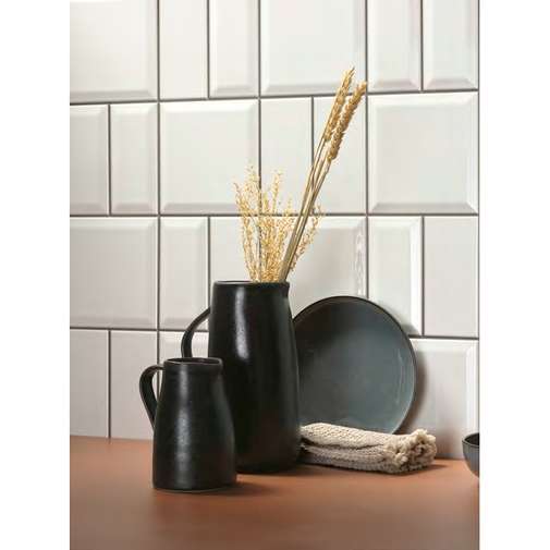 Carrelage mural diamanté blanc brillant, 15x15 cm - Talco CeSi