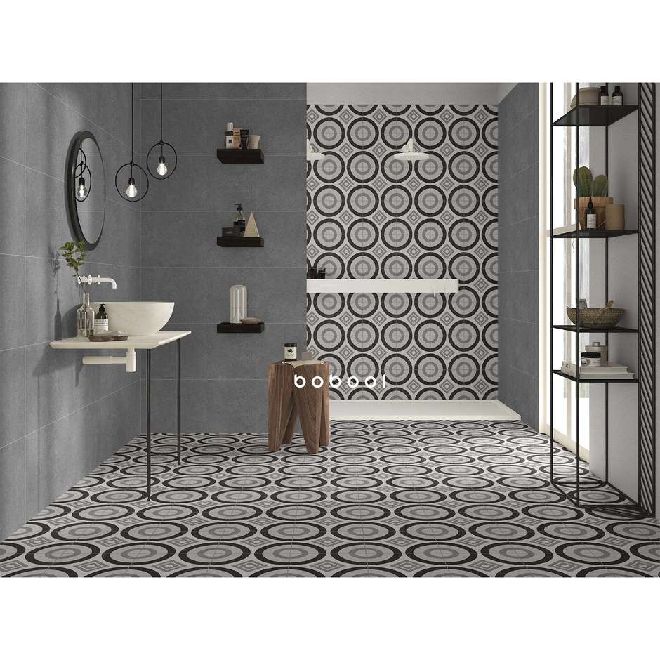 Carrelage mural effet béton, Anthracite, 33,3x100 cm - Concretus, Dom Ceramiche