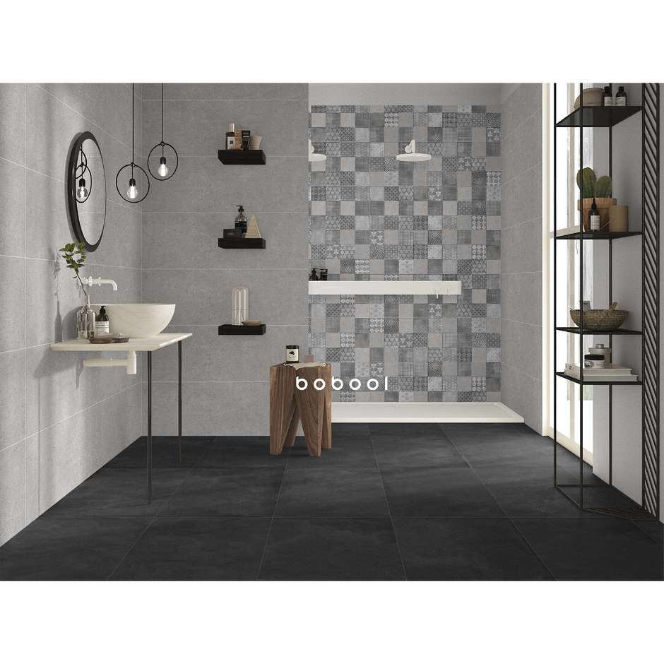 Carrelage mural effet béton, Gris, 33,3x100 cm - Concretus, Dom Ceramiche