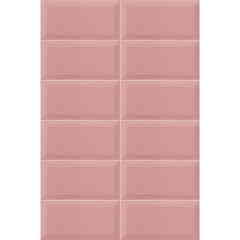 Carrelage mural effet diamant brillant, Rose, 10x20 cm - Bissel, Mainzu