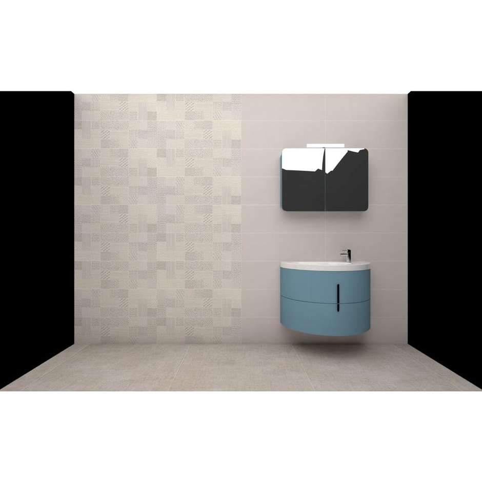 Carrelage mural en céramique effet papier peint gaufré, Metropaper 3D, 25x75 cm - Metrochic, Ceramica Sant'Agostino