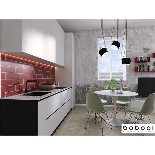 Carrelage mural satiné Tonalite Mosto (Bordeaux) 10x30 - Fabriqué en Italie