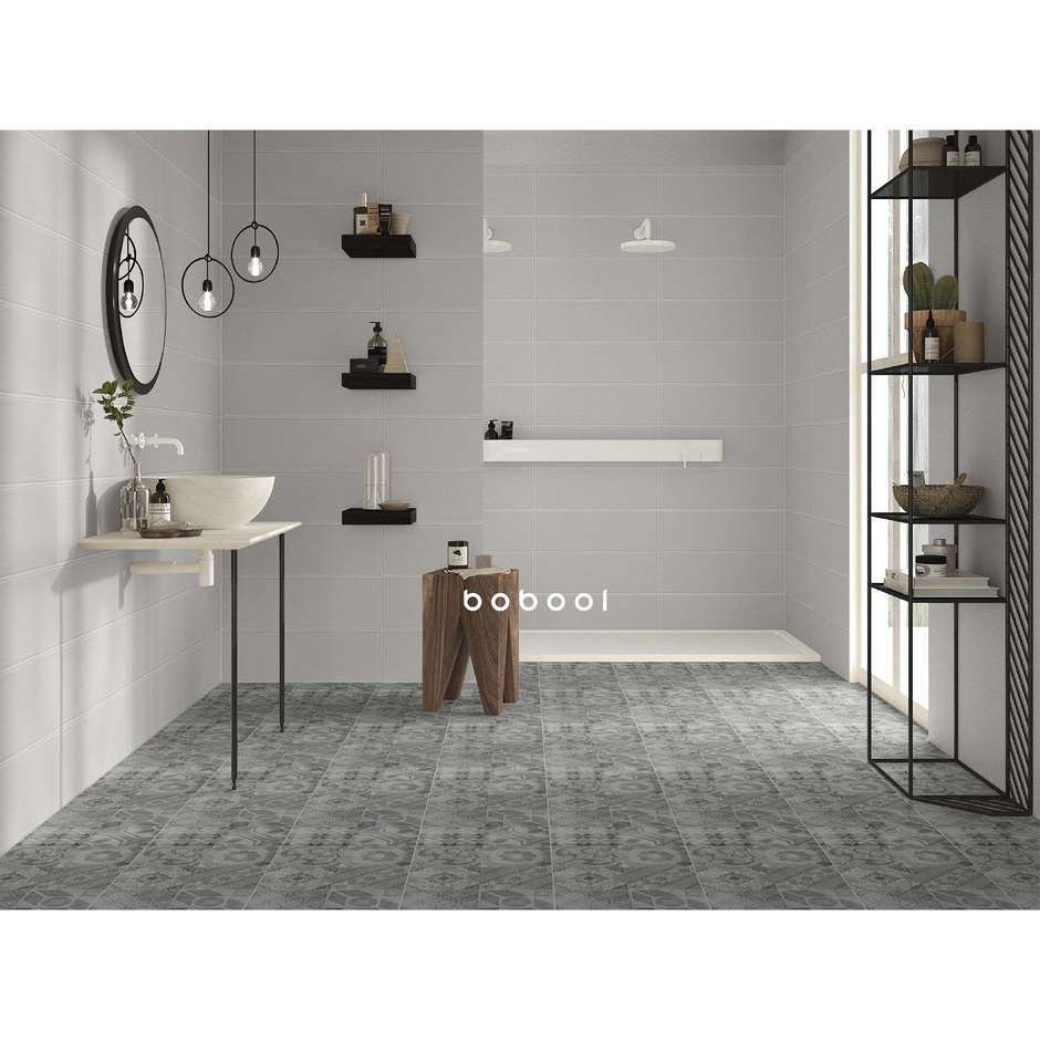 Carrelage mural uni mat, Grigio Ash, 20x60 cm - Lisse, Dom Ceramiche