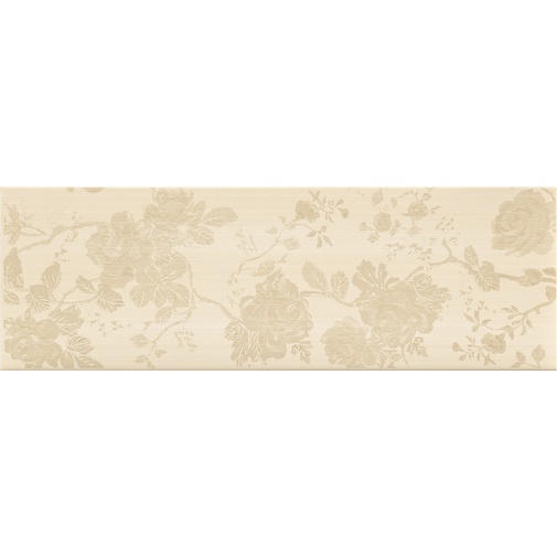 Carrelage mural à décor floral mat, Milk Rose beige, 25x75 cm - Resort, Dom Ceramiche